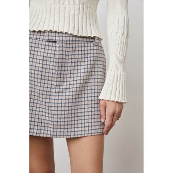 New RAILS Women's Lilac Navy Mini Check Prim Skirt Size 8 - Picture 8 of 8